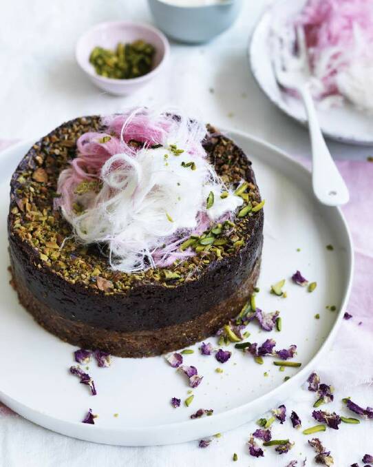 Adam Liaw's chocolate love cake is made with love <a href="http://www.goodfood.com.au/good-food/cook/recipe/chocolate-love-cake-20160215-4aiyi.html"><b>(Recipe here).</b></a> Photo: William Meppem
