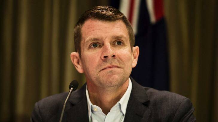 Mike Baird says funds raised by the partial sale of electricity assets would fund infrastructure projects such as creating new bus priority lanes on Parramatta Road. Photo: Dominic Lorrimer