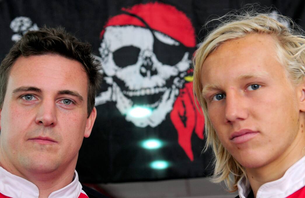 Tim Farnsworth and Angus Knox will take to the field for the Pirates in the grand final tomorrow.       Pic: MATT McLENNAN