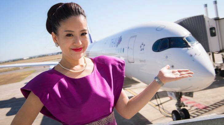 The Airbus A350 XWB aircraft is state-of-the-art, featuring a contemporary design aligned with THAI’s Royal Orchid Service. Photo: DOUMENJOU Alexandre - Masterfilms