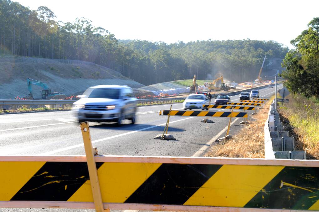 Drivers be aware: Following the tragic death of a Laurieton man on Sunday, motorists travelling along the Pacific Highway between Port Macquarie and Kempsey are being urged to slow down and drive to conditions while construction continues.                                                                      							Photo:?PETER?GLEESON