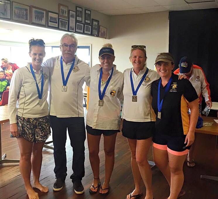 On the podium: Nikki Stafford, Rick Rolff, Vanessa Peck, Meredith Paterno and Dione Edwards were thrilled to come away with silver at the Country Championships.