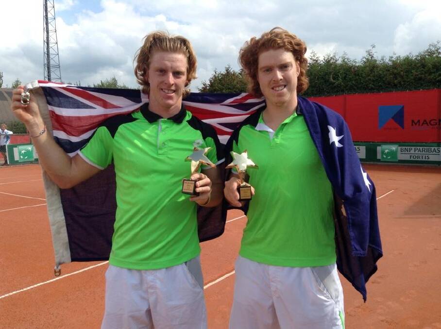 International success: Jason and Adam Taylor have tasted success on the international stage. They are pictured here with their runners up trophies in Arlon, Belgium.