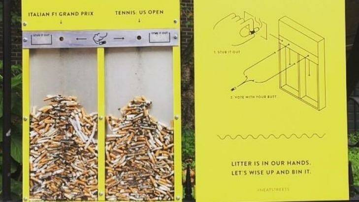 Close call: London's smoking voters edged towards motorsport over tennis. Photo: Hubbub.org.uk