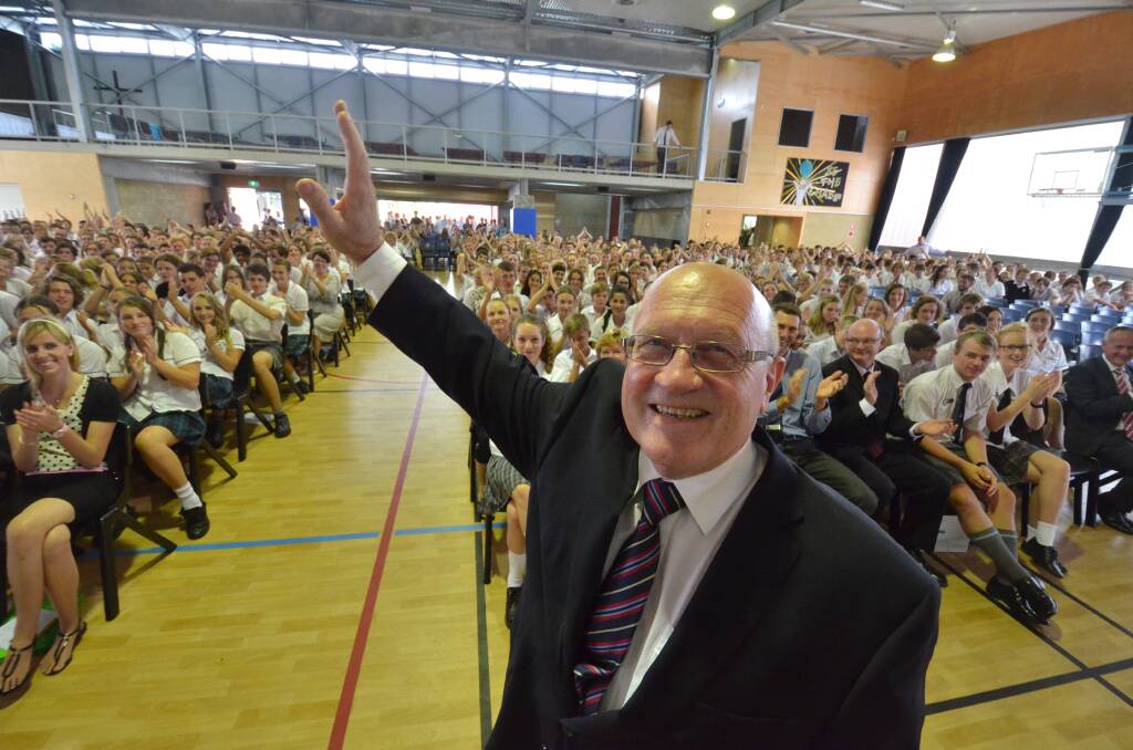 Lasting legacy: St Agnes Parish secondary schools' retiring principal Jim O'Brien says he's looking forward to spending more time with his family.
