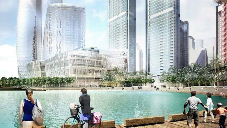 Artist's impression of the proposed Crown Sydney casino at Barangaroo Photo: Crown Resorts