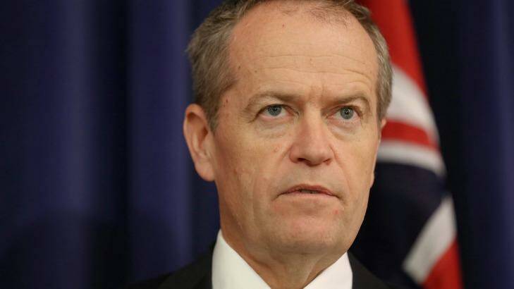 Opposition Leader Bill Shorten announcing his shadow ministry in Canberra on Saturday. Photo: Alex Ellinghausen