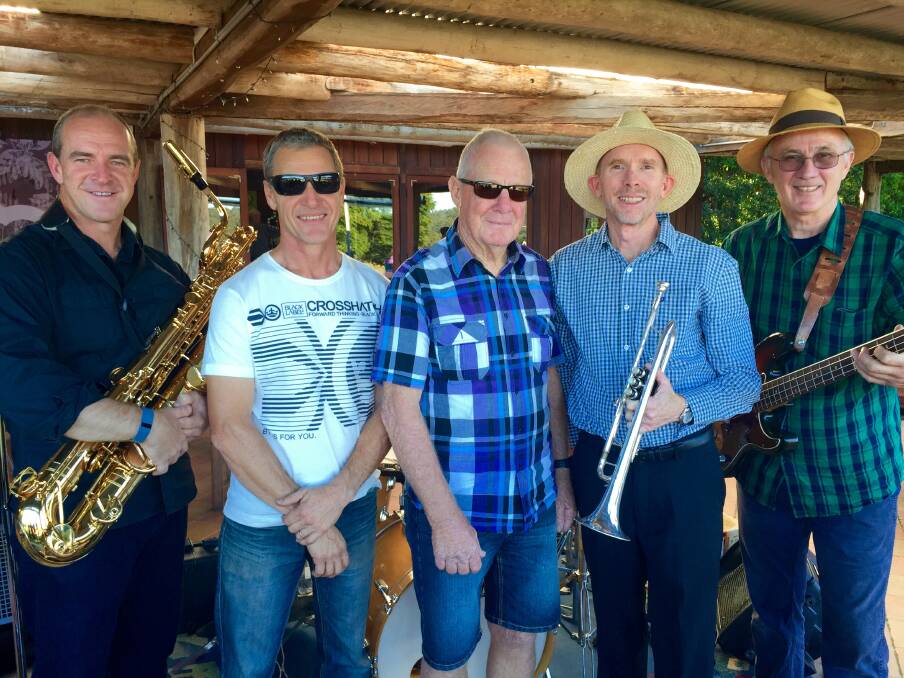 Reds Jazz Quintet: Jock Garven, Andrew Harrison on drums, Bob Barnett, Glenn Moore, and Greg Goldsmith, play at the Annual Grape Stomp at Bago Vineyards on Sunday from 11am.