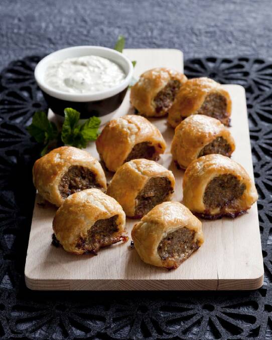 Jeremy and Jane Strode's Moroccan lamb sausage rolls <a href="http://www.goodfood.com.au/good-food/cook/recipe/moroccan-lamb-sausage-rolls-20120725-29tv5.html"><b>(recipe here).</b></a> Photo: Marina Oliphant