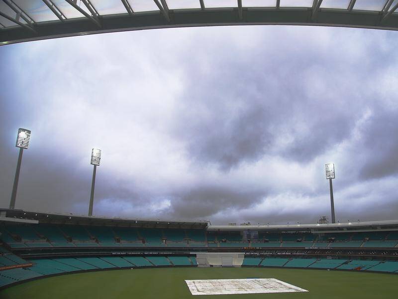 Persistent rain limited play during the Sheffield Shield game between NSW and Tasmania at the SCG.