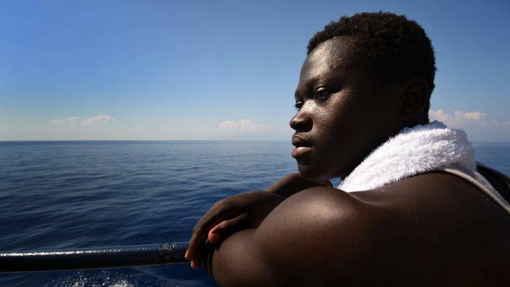 Alex, 21, from Kumasi in Ghana on board the MY Phoenix.  Photo: Kate Geraghty