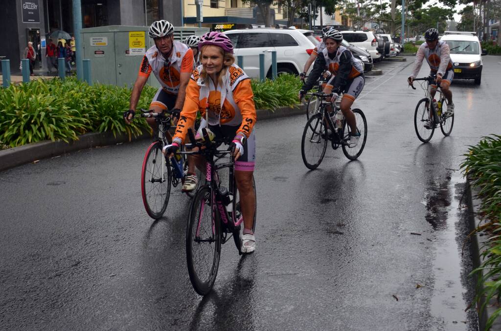 Brave fundraisers: Volunteers joined CEO Susie O'Neill riding from the Gold Coast to Port Macquarie to raise funds for the KIDS Foundation