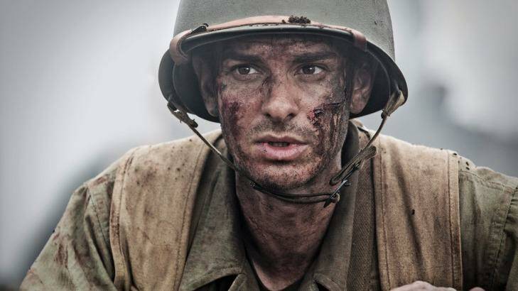 Andrew Garfield as conscientious objector turned war hero Desmond Doss in Hacksaw Ridge. Photo: Mark Rogers
