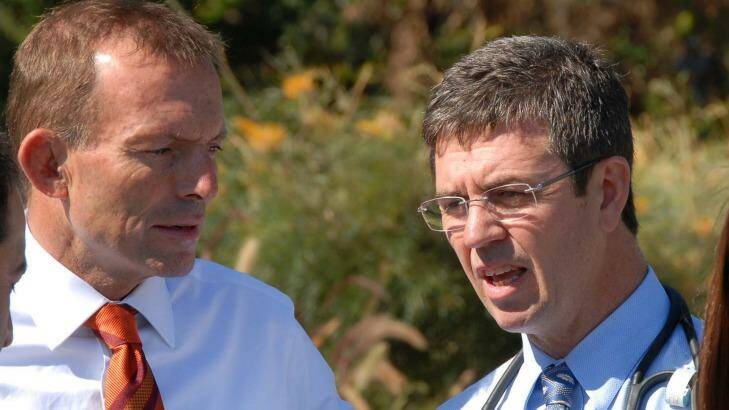 Dr Gillespie with former Liberal leader Tony Abbott. Photo: Port Macquarie News