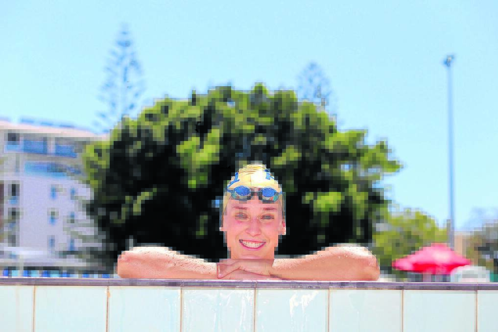 Small fish in a big pond: Mekayla Everingham will take another step in pursuing a career as a professional swimmer when she starts her swimming scholarship in Sydney next week.