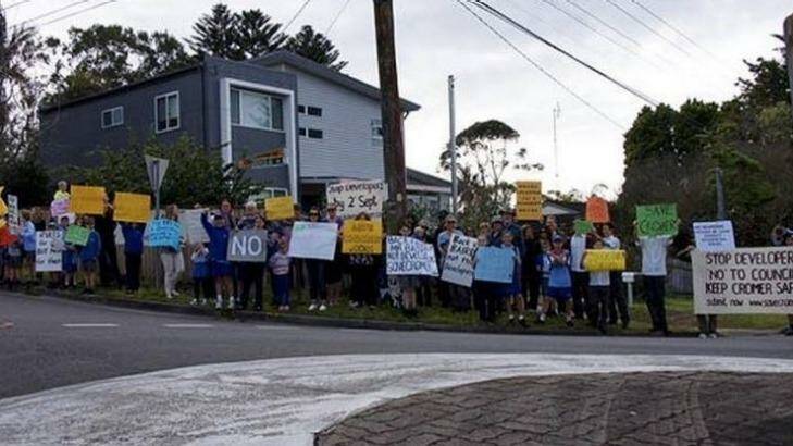 Protesters gather in Cromer. Photo: Facebook