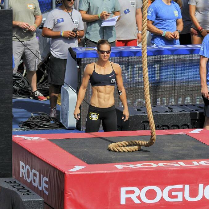 Preparing: Amanda Schwartz mentally prepares for what's to come in the Crossfit Games.
Pic: Photobyjuarassic