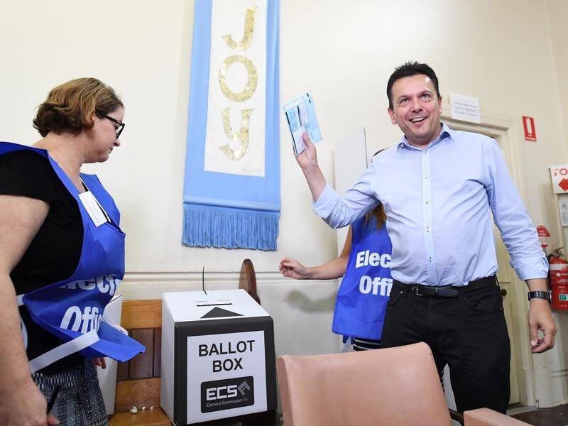 SA-BEST leader Nick Xenophon has cast his vote in the state election.