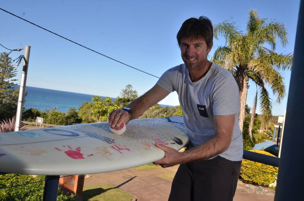 Riding high: Port's Wayne Hudson will fly the flag for the town at the Australian Surf Festival in Coffs Harbour.