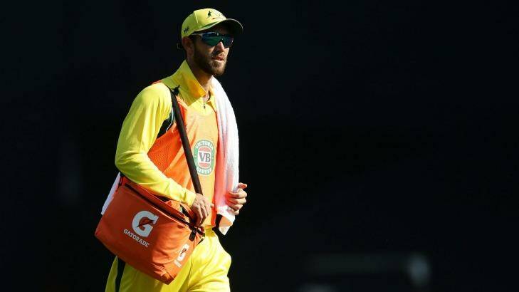 Influential: Glenn Maxwell carries the drinks at the SCG on Sunday.  Photo: CA/Getty Images