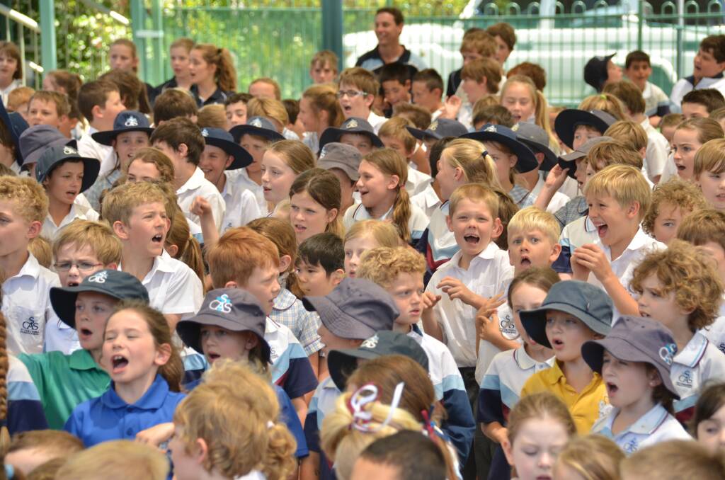 Count us in: St Columba Anglican School primary students participated in the 2014 Music: Count Us In program.