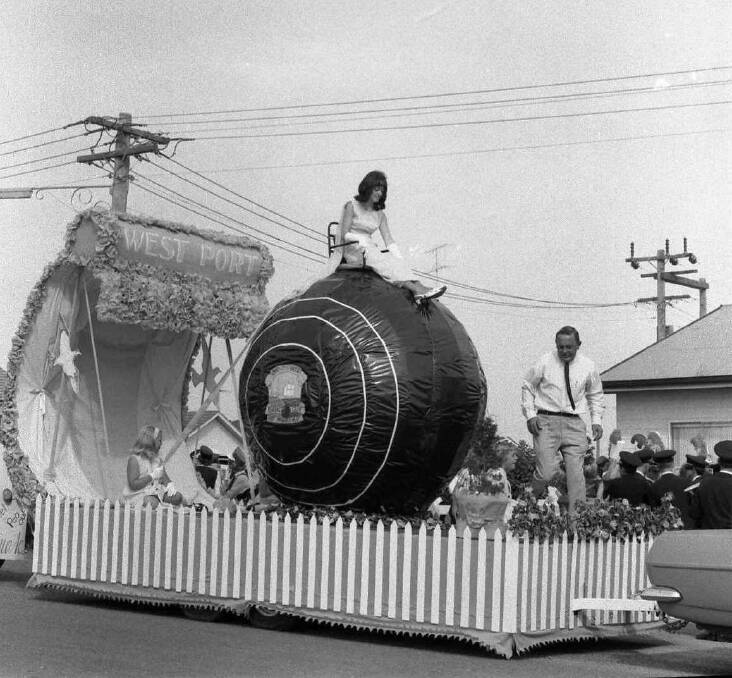 Big bowl: Carnival of the Pines parade 1960s.