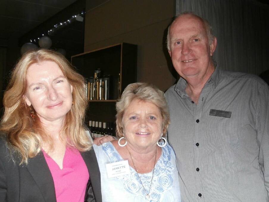 Good luck: Trish and Chris Denny with Greater Port Macquarie Tourism president Janette Hyde, all hope The Observatory brings another honour back to town from Friday's Qantas Australian Tourism Awards.
