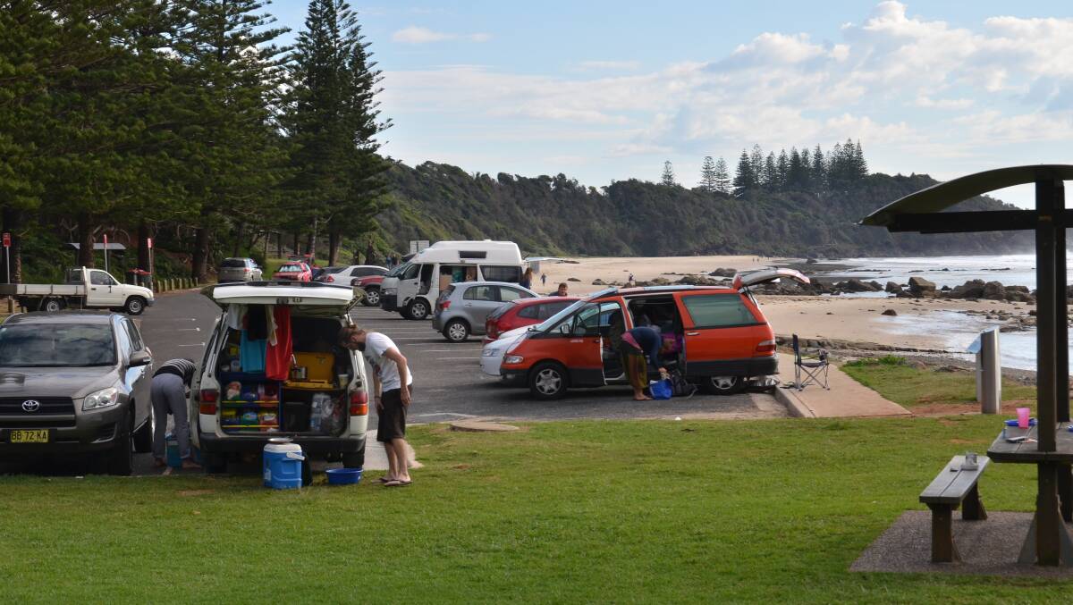 Coastal issue: Shelly Beach is a popular spot for free campers and Port Macquarie-Hastings Council has a new plan in its sights.