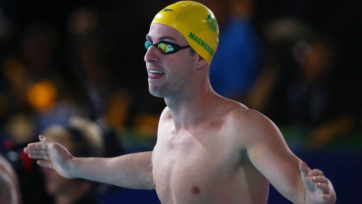 James Magnussen clocked a time of 48.47 over the 100 metres and in his post race interview with Leisel Jones said he was feeling confident before tonight's final.