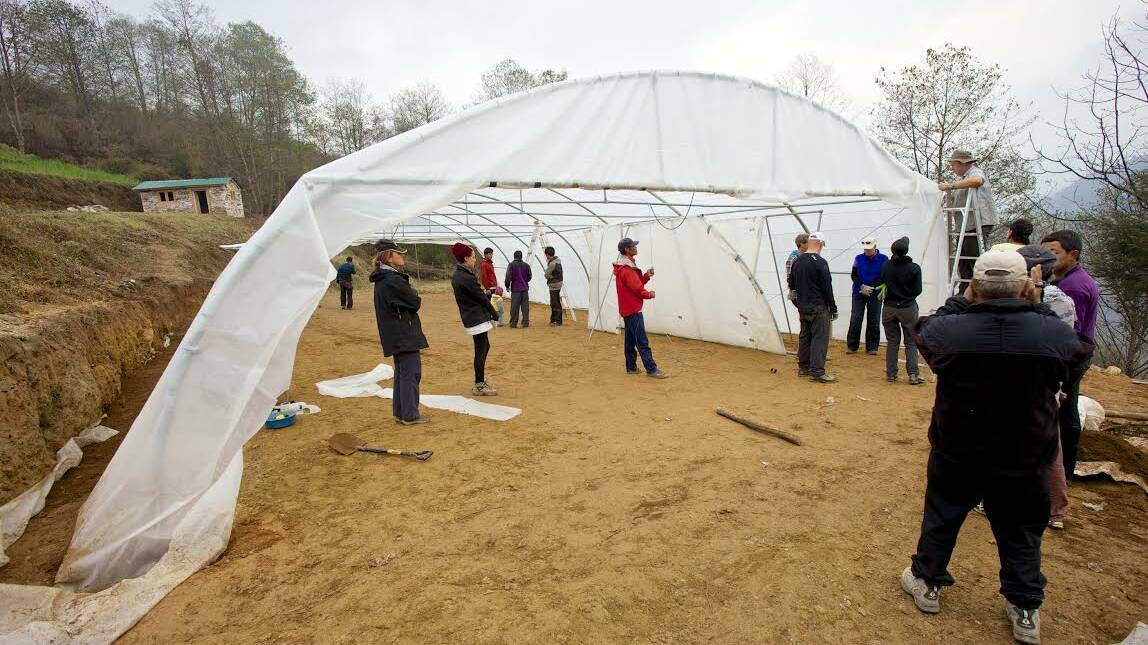 VOLUNTEERS have not only assembled a greenhouse but provided the next step towards sustainability for a remote Nepalese community.