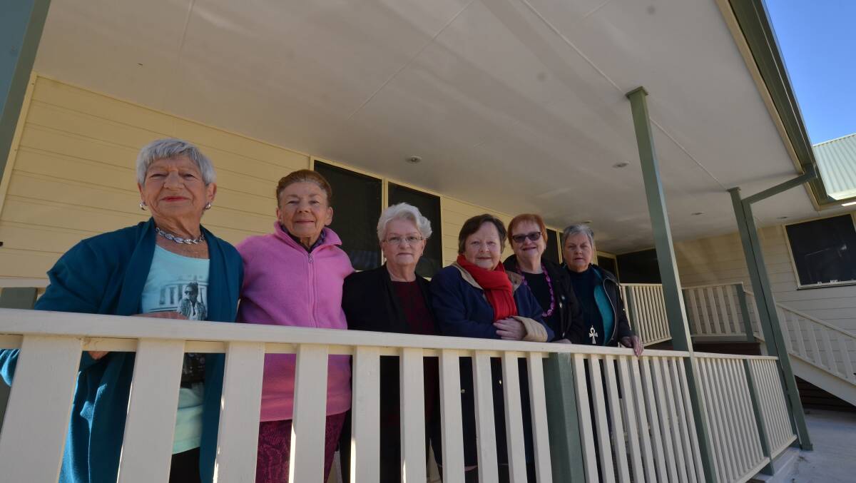 Vital service: Phyllis McPhee, Maureen Cooke, Bonnie Cook, Kerri-Ann Jones, Ruth Durrant and Judith Wallis support the funding push to 
operate Endeavour Mental Health Recovery Clubhouse.  