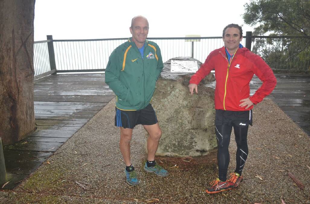 Physical and mental challenge: Phil Robinson and Simon Turnbull will tackle up to 20 laps of North Brother Mountain this weekend.
