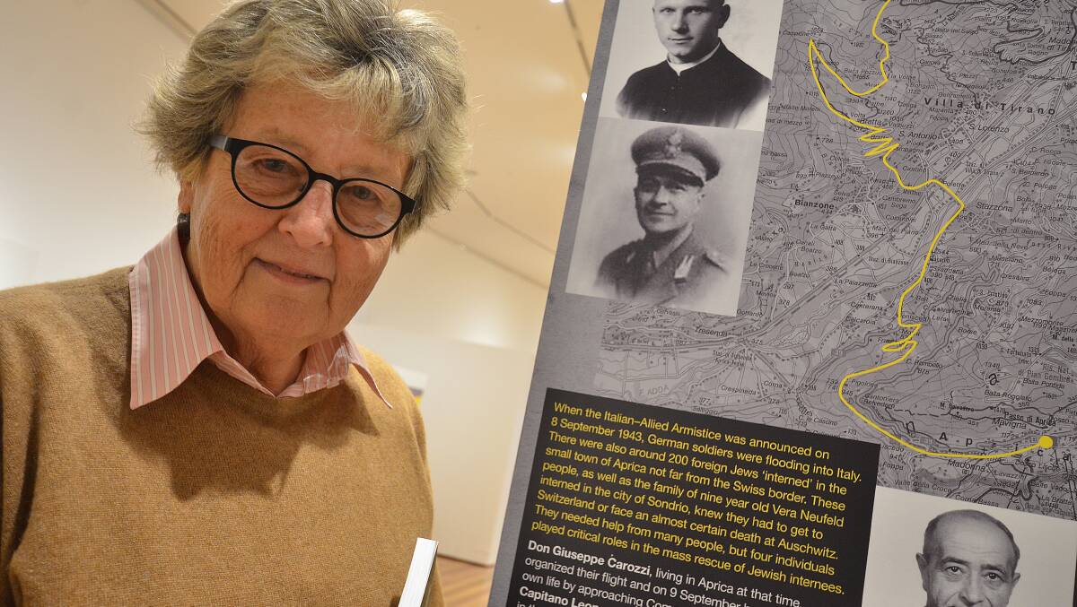 Survivor: Vera Neufeld is travelling with the Courage to Care exhibition, now featured at the Glasshouse Regional Gallery, sharing her story of survival as a child of the holocaust.