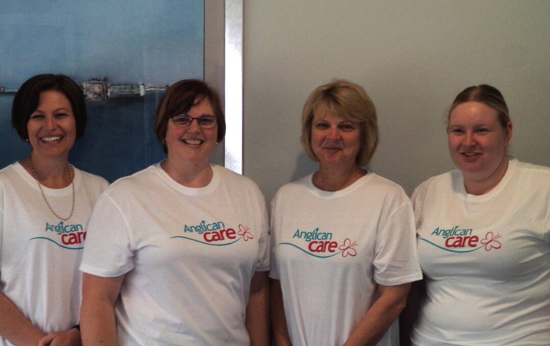 Supporting the cause: Anglican Care staff members Camilla Fitzalan, Sharon Boyd, Jill Latimore and Natasha Wilks from Storm Village will take part in the Memory Walk & Jog at Westport Park on Sunday.