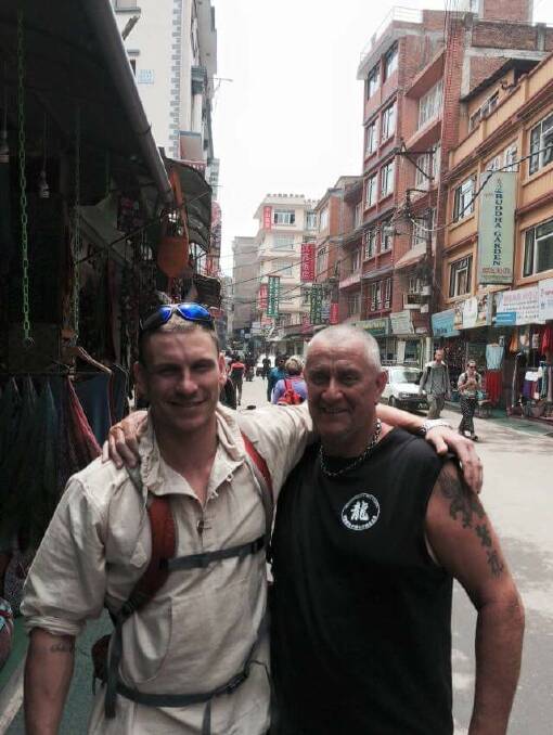 Sam Blundell and Paul Rollo in Nepal before the trek.