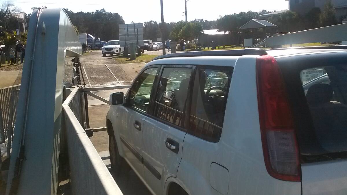 Port Macquarie's ferries are significantly impacted by the closure of the Pacific Highway at Kundabung. Pic: Thom Klein
