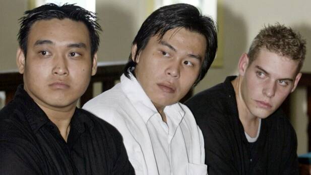 Tan Duc Thanh Nguyen, Si Yi Chen, and Matthew Norman during their appeal in 2007. Photo: AP