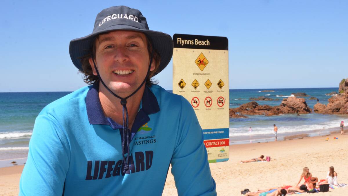Grant Hudson, Port Macquarie-Hastings Council's senior lifeguard, says no flags, no swim.
