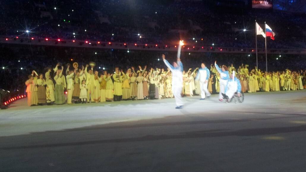 Behind the scenes at the Sochi Winter Paralympics opening ceremony. Pic: Trent Milton