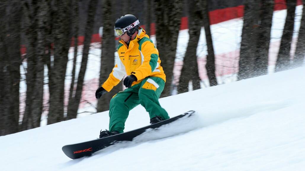 Trent out on the training slopes.