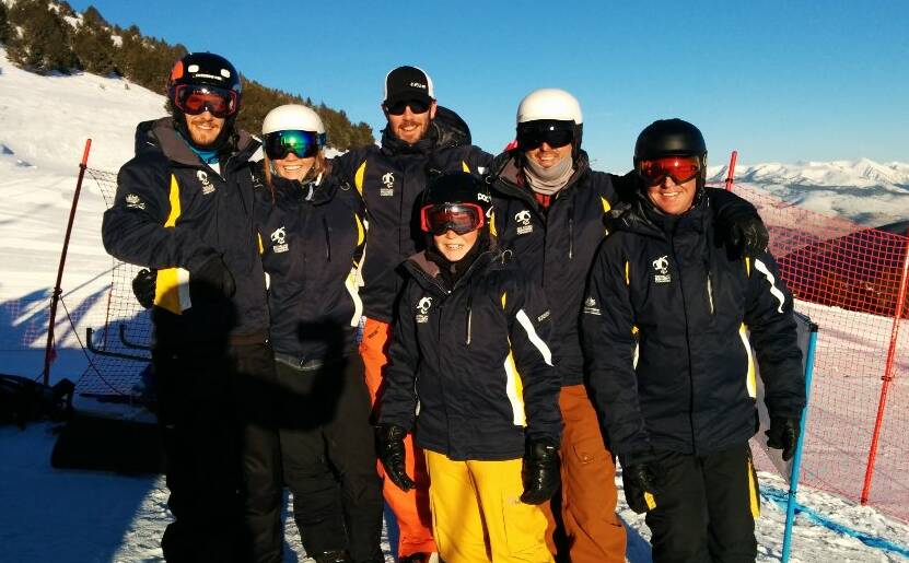 My true team: Matty Robinson's on the far left. It was taken at La Molina, Spain an hour before his accident.