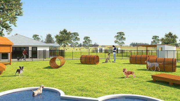 An artist's impression of the proposed dog breeding facility near Bathurst. Photo: Rockley Valley Park Pty Ltd