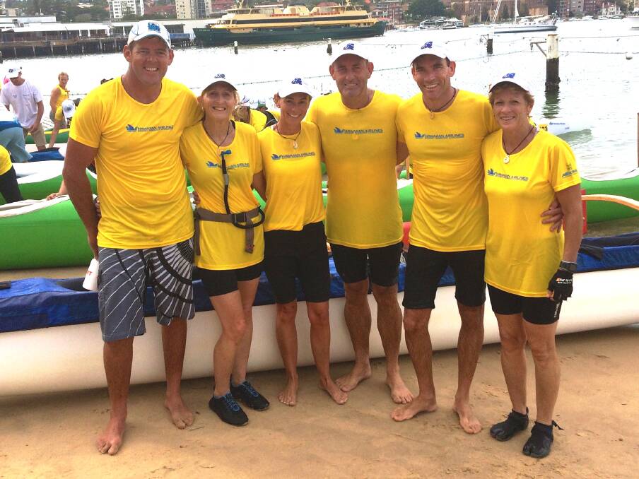 Second place: Taking the open mixed silver medal the Sydney Harbour Challenge on Saturday were Port Macquarie's Dave Bouldin, Kerry Owens, Fiona Baker, Wes Byrnes, Garth Norris and Karen Newman.