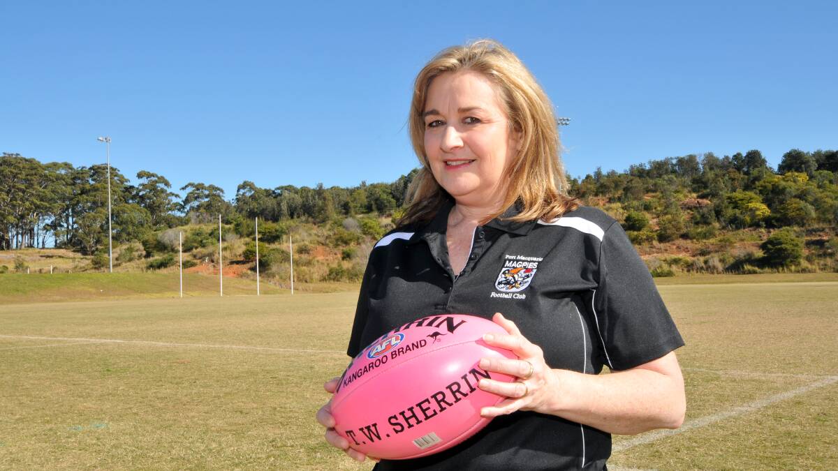 Ready to have a ball: Sue Nelson is looking forward to the Magpies’ Ladies Day.