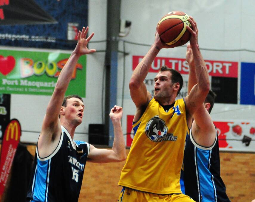 High scorer again: Alex Desroches in action for the Port Macquarie Dolphins on Sunday. Pic: MATT McLENNAN