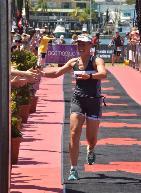 NICOLE Bann-Murray was the first Hastings female across the line yesterday in the Ironman Australia 70.3 Port Macquarie race.