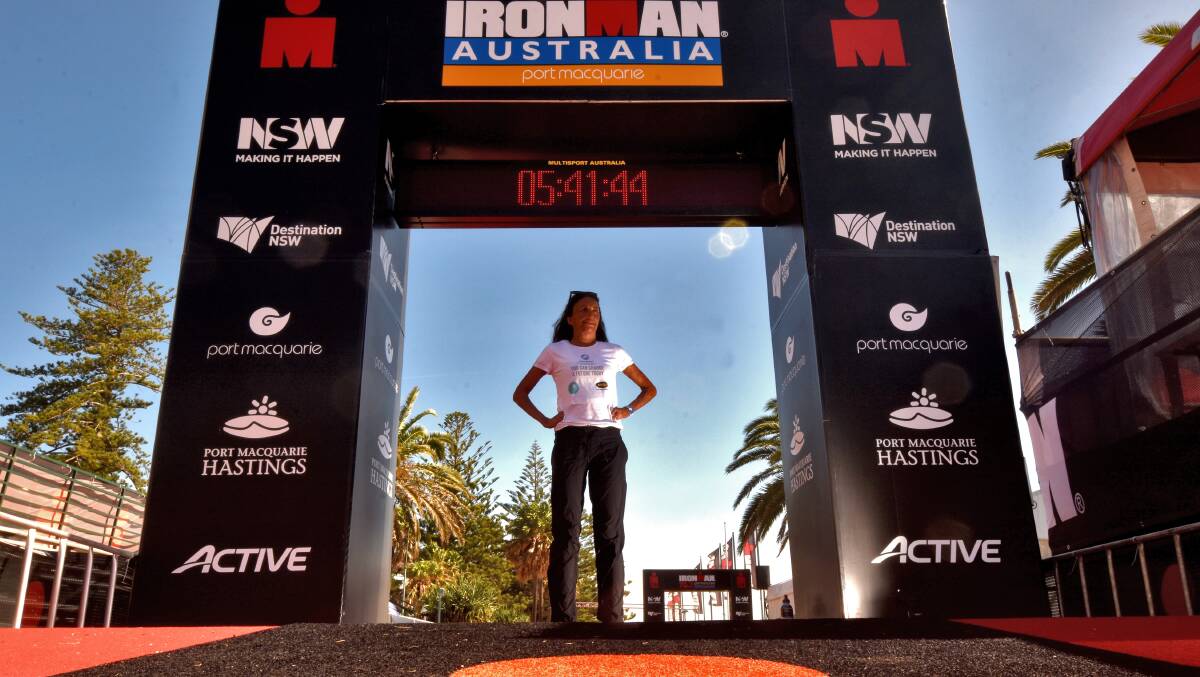 Taking on Ironman: Turia Pitt will tackle the Port Macquarie Ironman on Sunday. Pic: MATT ATTARD