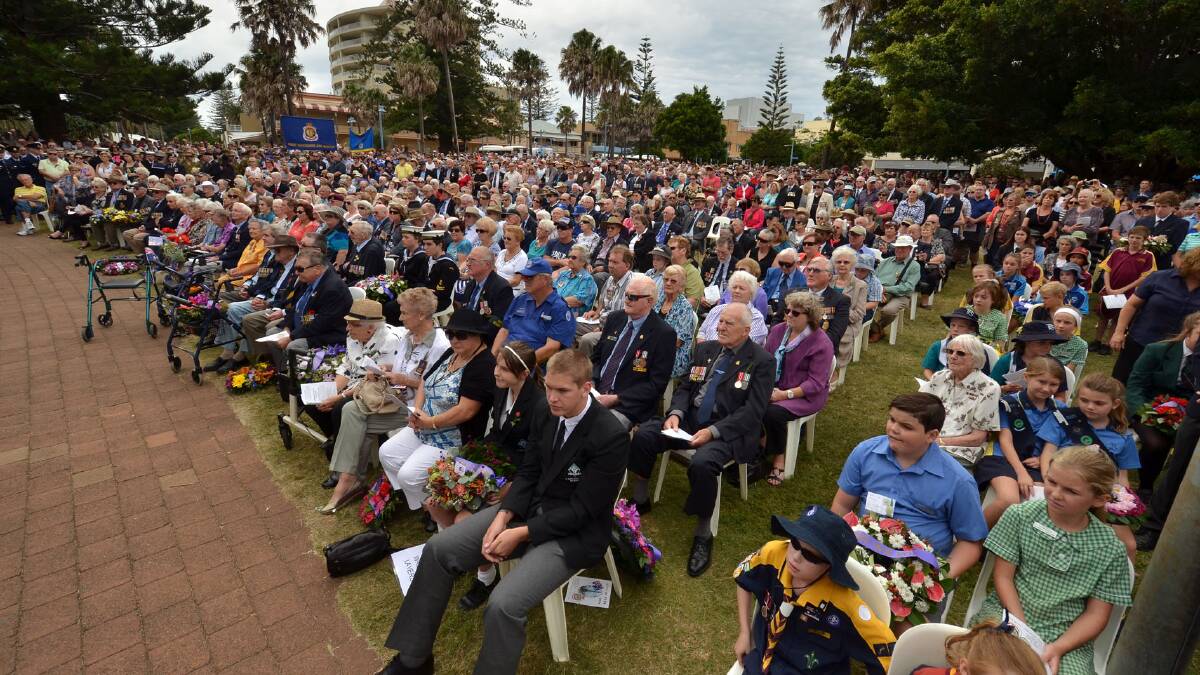 ​Port Macquarie lined the streets for the Anzac Day march. Pic. Nigel McNeil
