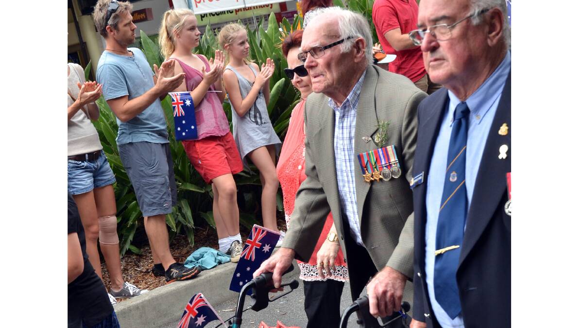 ​Port Macquarie lined the streets for the Anzac Day march. Pic. Nigel McNeil