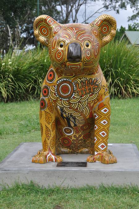 Senseless act: Popular koala sculpture Guula has  been returned after being removed from Bain Park on Thursday morning.